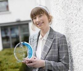 Business 07032019. No repro Fee.
Pictured is Anna O’Connor from Cork who was presented with the “Best Individual” award at the 10th annual BT Business Bootcamp.
The BT Young Scientist Business Bootcamp was established in 2010 by BT and is delivered in partnership with the innovation team of UCD Research and Innovation to give students the commercialisation skills they need to develop their BT Young Scientist & Technology project ideas. The culmination of the four-day programme saw the students pitching their companies to an expert panel of judges.
Photo Chris Bellew /Fennell Photography
